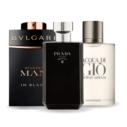 Zestaw: BVLGARI IN BLACK, GIORGIO ARMANI ACQUA DI GIO, L'HOMME PRADA INTENSE