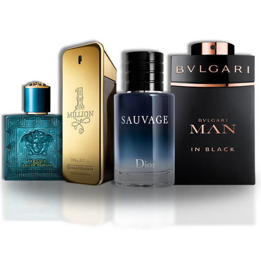 Zestaw: Eros Versace + One Million Paco Rabanne + Bvlgari Man in Black + Sauvage Dior 100ML