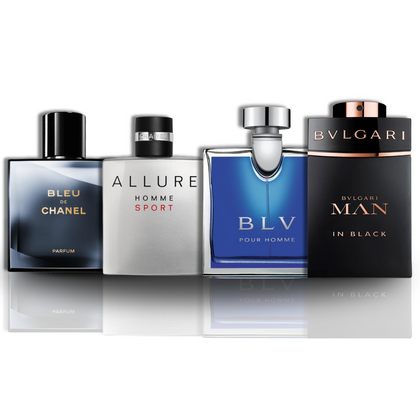 Zestaw: Bleu de Chanel + Allure Sport + BLV + Bvlgari Man in Black 100ML